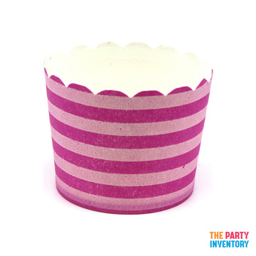 Pink Horizontal Stripe Paper Cupcake Cups (25pk)
