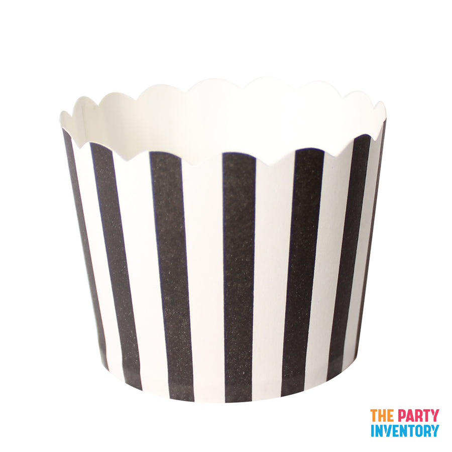 Black Stripe Paper Cupcake Cups (25pk)