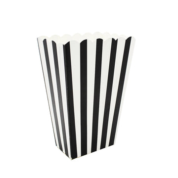 6pcs Popcorn Box (Black Stripe)