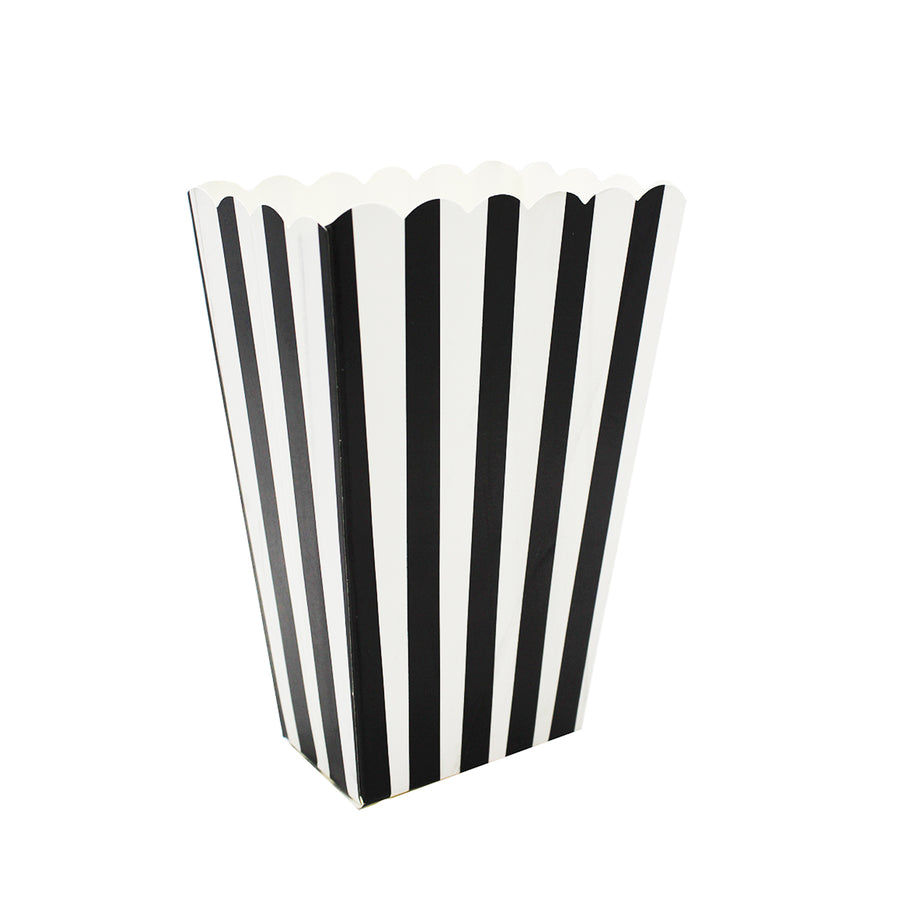 6pcs Popcorn Box (Black Stripe)