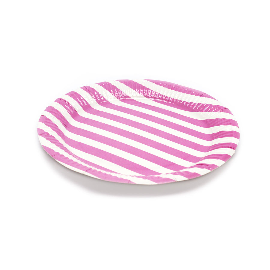 Paper Plates (Stripe Light Pink)