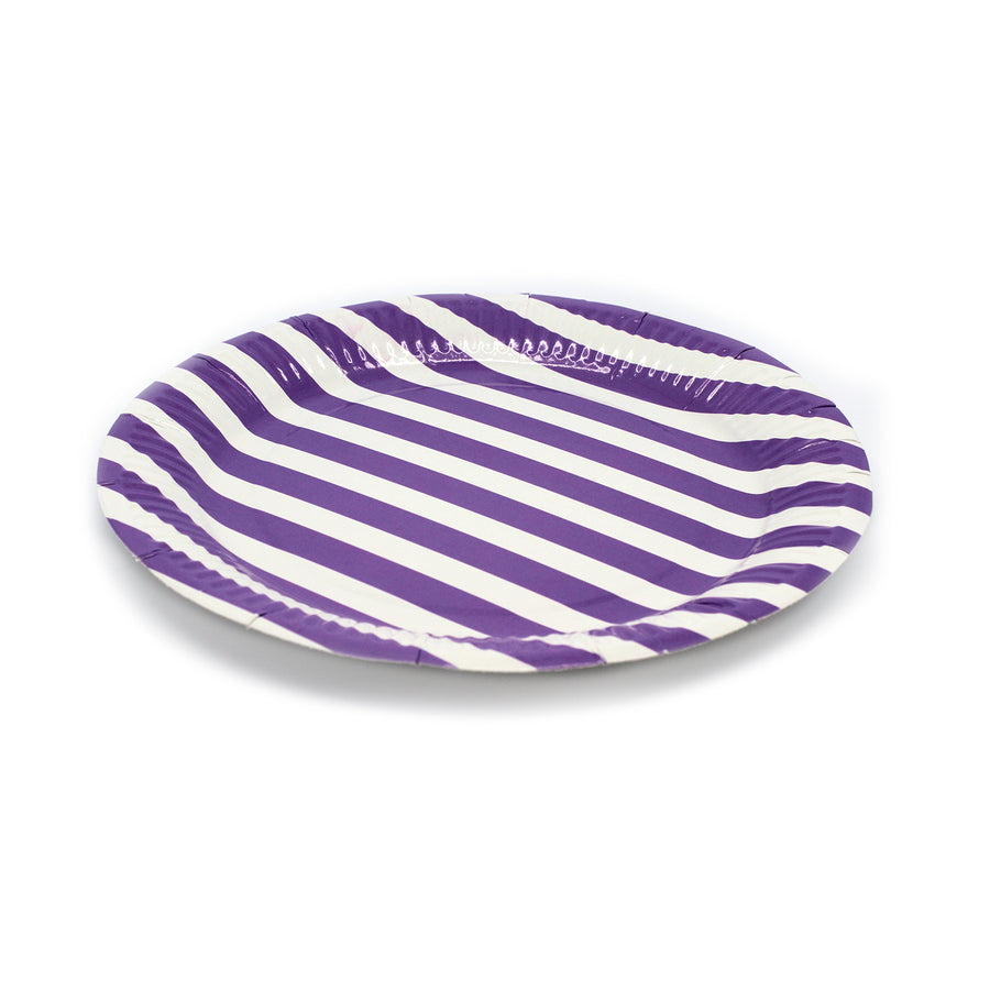 Paper Plates (Stripe Purple)