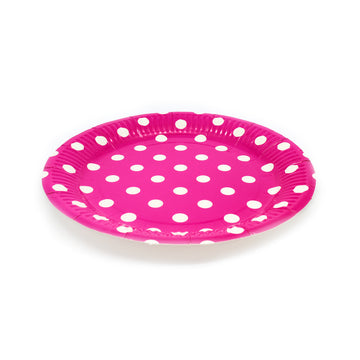 Paper Plates (Polka Dot Hot Pink)