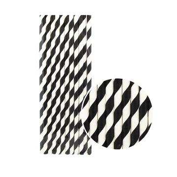 Paper Straws (Stripe Black)