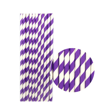 Paper Straws (Stripe Purple)