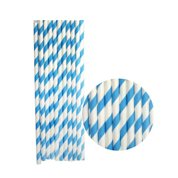 Paper Straws (Stripe Light Blue)