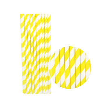 Paper Straws (Stripe Yellow)