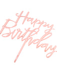 Rose Gold Happy Birthday Deluxe Cake Topper