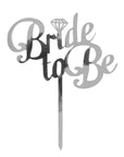 Silver Bride to Be Deluxe Cake Topper