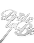 Silver Bride to Be Deluxe Cake Topper