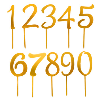 Number Cake Toppers (Gold)