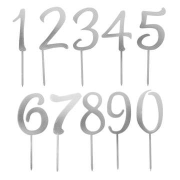 Number Cake Toppers (Silver)