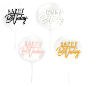 3D Happy Birthday Cake Topper