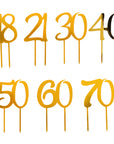 Jumbo Number Cake Toppers (Gold)