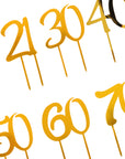 Jumbo Number Cake Toppers (Gold)