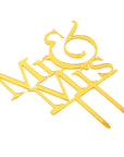 Mr & Mrs Jumbo Gold Cake Topper
