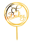 Oh Baby Cake Topper (Gold)