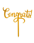 Congrats Cake Topper (Gold)