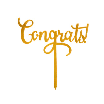 Congrats Cake Topper (Gold)