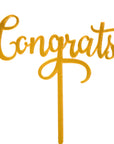 Congrats Cake Topper (Gold)