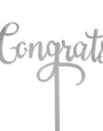 Congrats Cake Topper (Silver)