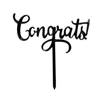 Congrats Cake Topper (Black)