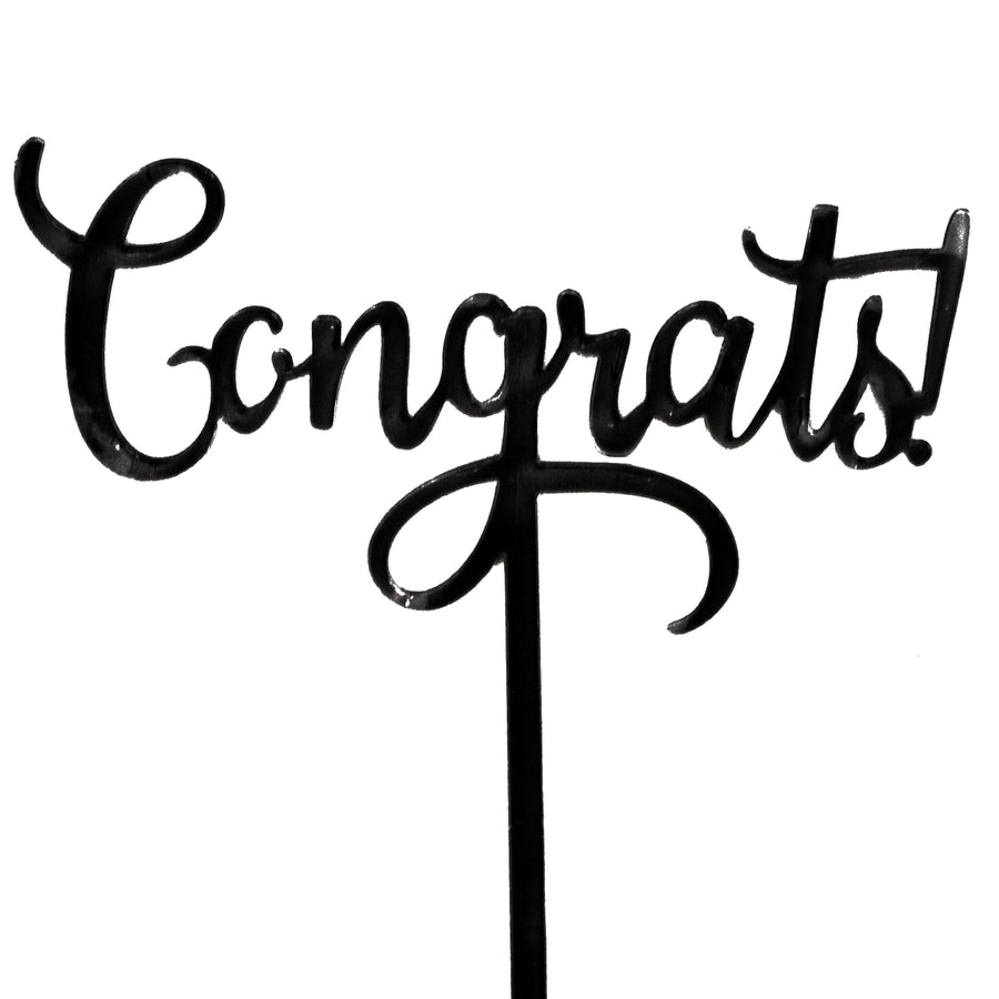 Congrats Cake Topper (Black)