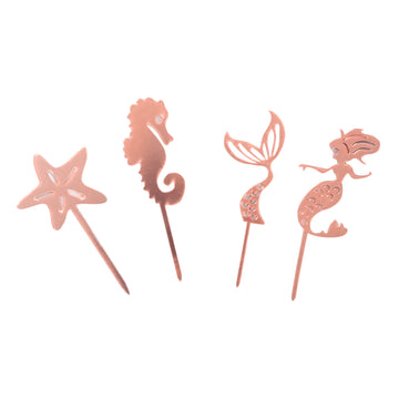 Under the Sea Rose Gold Cupcake Toppers (4pk)