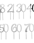 Jumbo Number Cake Toppers (Silver)