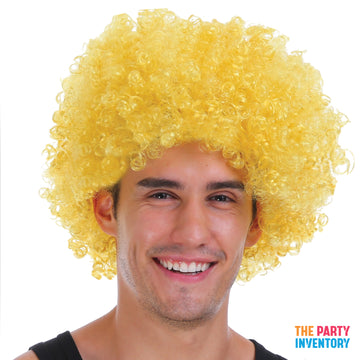 Mens Afro Wig (Yellow)