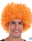 Mens Afro Wig (Orange)