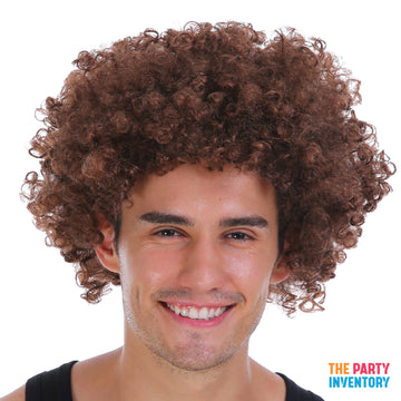 Mens Afro Wig (Brown)