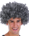 Mens Afro Wig (Grey)