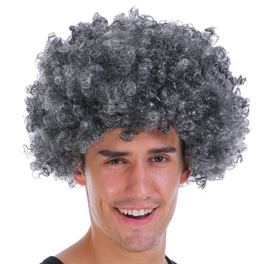 Mens Afro Wig (Grey)