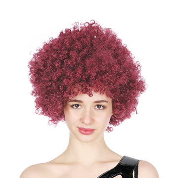 Afro Wig (Burgundy)
