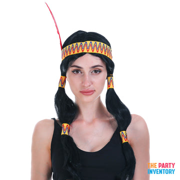 Ladies Native American Pigtail wig