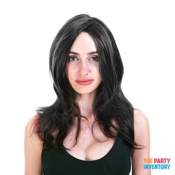 Black Wavy Layered Wig