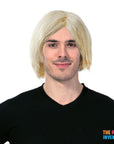 Mens Middle Part Wig (Blonde)
