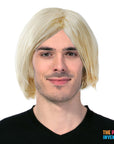 Mens Middle Part Wig (Blonde)
