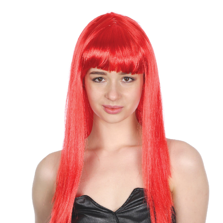 Red Long Wig with fringe