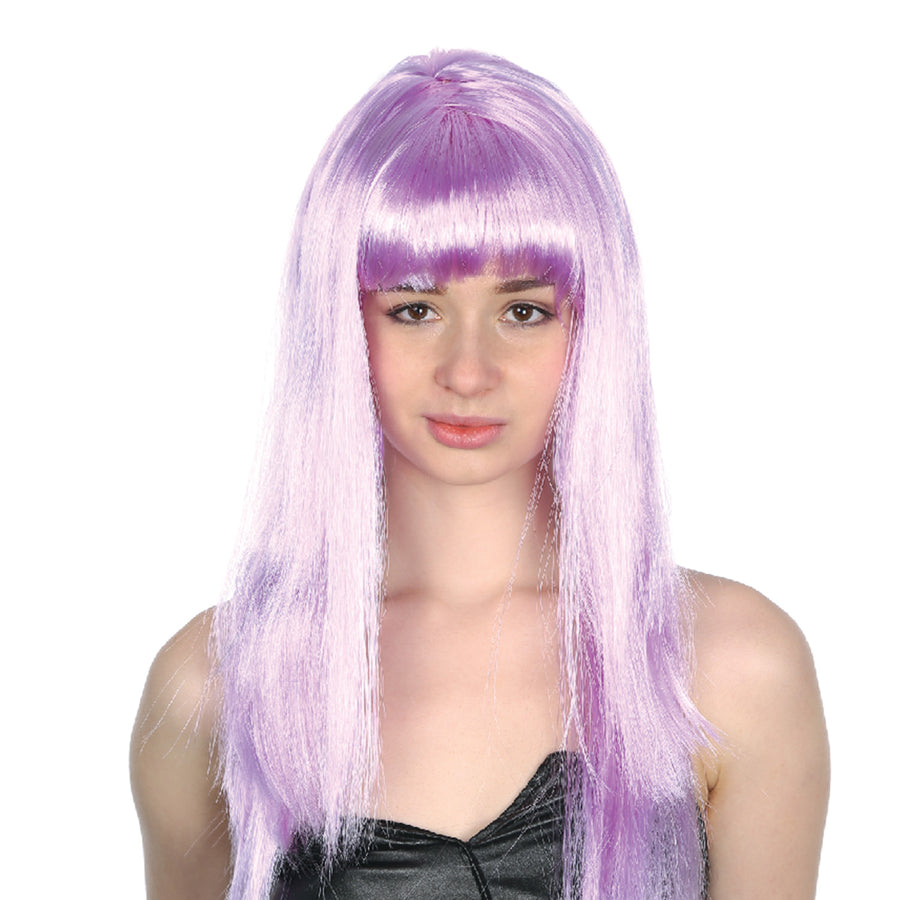 Light Purple Long Wig with fringe