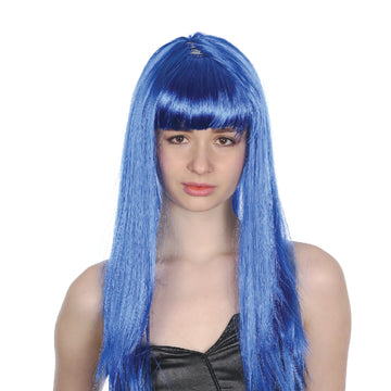 Blue Long Wig with fringe