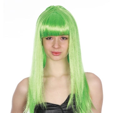 Green Long Wig with fringe
