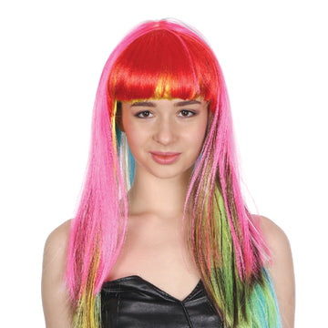 Rainbow Long Wig with fringe
