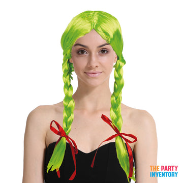 Green Plaited Wig