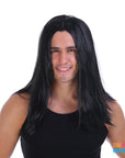 Mens Long Wig (Black)