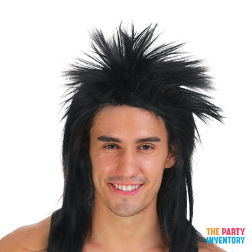 Black Spiky Punk Rock Wig