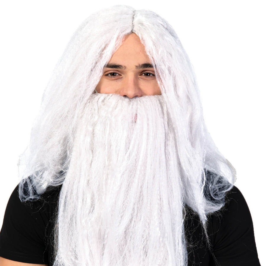 Frizzy Wizard Wig & Beard Set