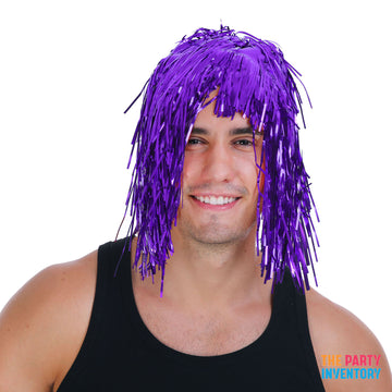 Purple Tinsel Wig