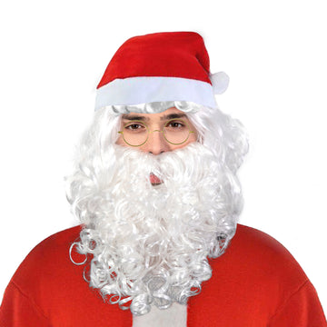 Deluxe Santa Hat, Wig and Beard Set